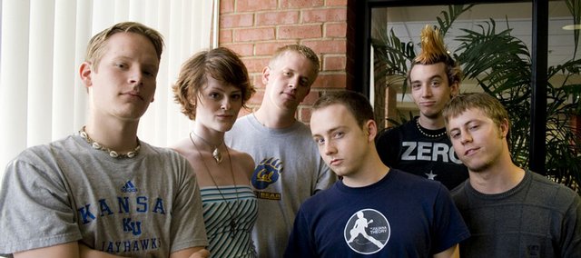 "Mildly Off the Wall" repertory cast members include Sean Hall, left, Heather Hill, Ryan Hultgren, Brian Ervin, Dave Harvey and Rowdy Wichman.