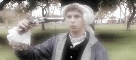 Michael Cera as Alexander Hamilton in the first episode of "Drunk History."