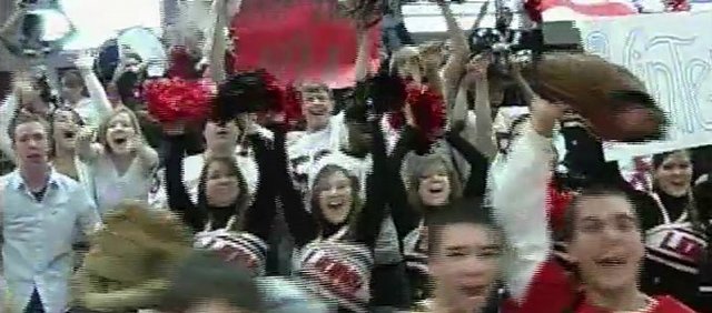 Image from Lawrence High School lip dub of "Kids in America."