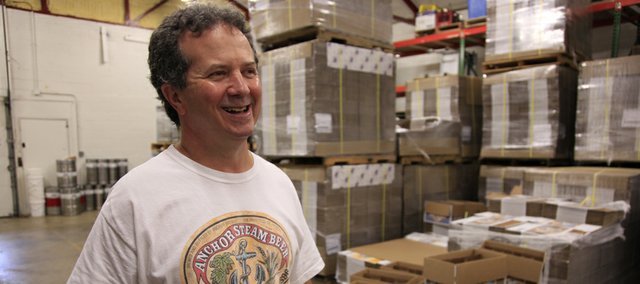 Chuck Magrel, is all smiles as years of work and making beer have seemingly paid off. In addition to the iconic Free State Brewery in Downtown Lawrence, Magrel is also involved with Wheatfields Bakery and he is now launching bottled versions of the popular Free State Beer around Kansas.