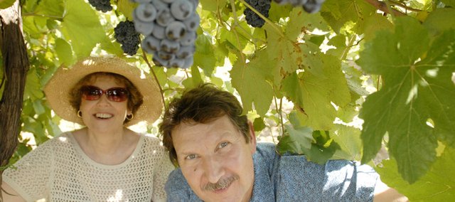 Kay and Tony Kugler, both political refugees from the Czech Republic, own Kugler's Vineyard south of Lawrence. 