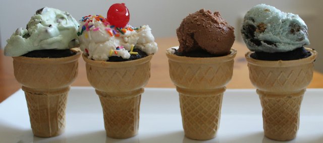 Cupcake Cones with Buttercream Frostings