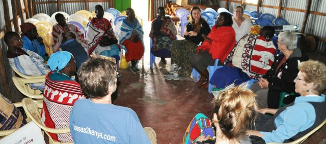 Members of Kansas to Kenya visit a women's conference in Kenya this month.