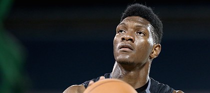 Team Drive''s Silvio De Sousa #22 shoots a free throw against Team Clutch in the Under Armour Elite 24 game on Saturday, August 20, 2016 in Brooklyn, NY.