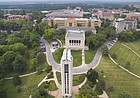 An aerial photo of the University of Kansas campus in August 2015.