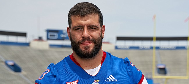 Kansas football offensive lineman Alex Fontana graduated from the University of Houston before joining the Jayhawks in the summer of 2018.