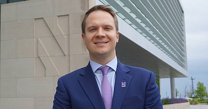 Newly named University of Kansas Athletic Director Travis Goff, is shown at his former school, Northwestern, where he served as the Wildcats' Deputy AD since 2012. Goff graduated from KU in 2002 and was hired by KU Chancellor Douglas Girod on April 5, 2021.
