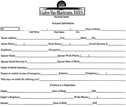 New Patient Form
