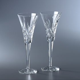 Waterford Lismore Toasting Flutes, Pair