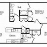 2 Bedroom, 1.5 Bath Apartment