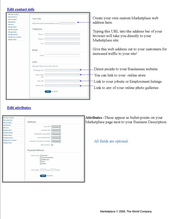 3. Edit Contact Info and Attributes