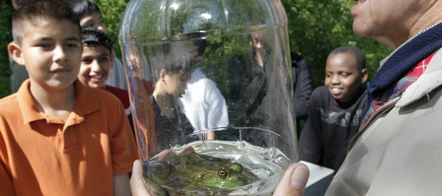 Young students close-up with nature
