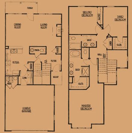 2 Story 3 Bedroom Townhome