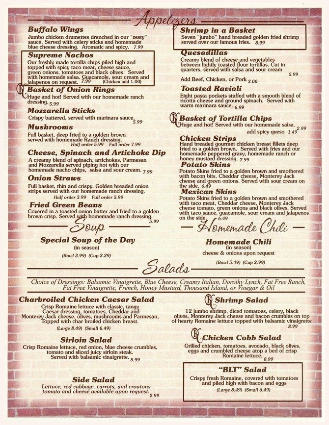 Appetizers, Soups & Salads