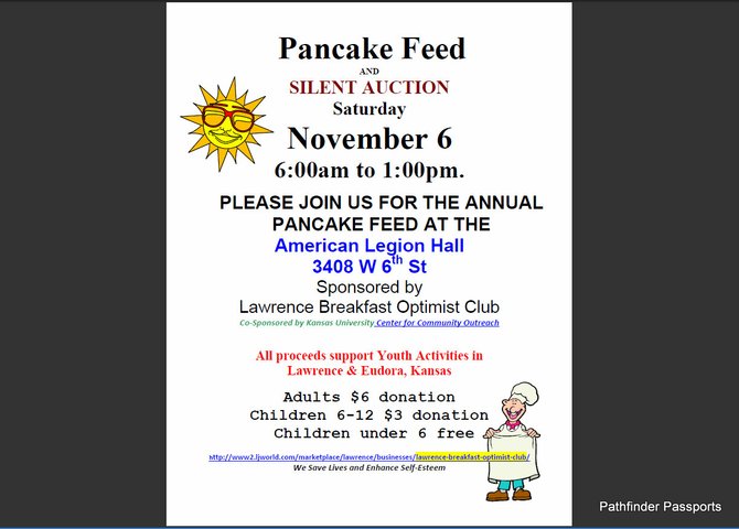 Annual PancakeFeed & Silent Auction :: F1RST Sat-AM in November