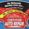 Certified Auto Repair: Nationwide Warranty on work