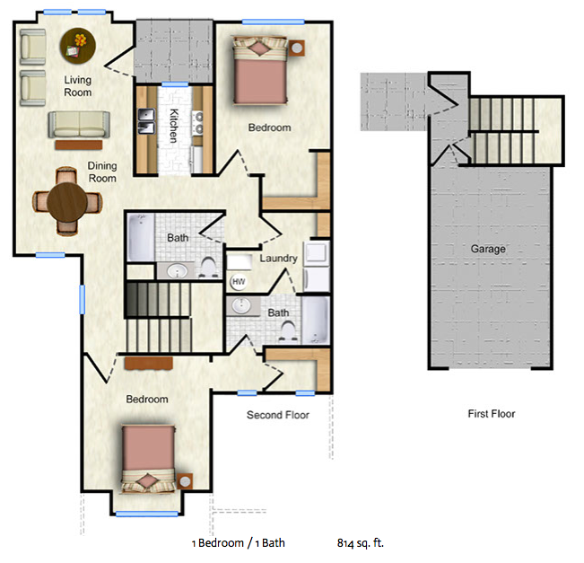The Aspen - 1bed/1bath