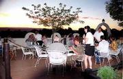 A sunset dinner at Stakeout Grill & Bar in Taos may be one of
the most romantic dinner spots in New Mexico. The restaurant, at
the base of the Sangre de Cristo mountains, features continental
cuisine.