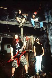 Pantera recently released "Reinventing the Steel." The heavy metal
band is planning on prowling concert stages well into next year.
The band played Wednesday at Standstone Amphitheatre for Ozzfest.