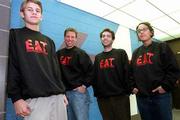 KU student playwrights participating in the EAT Final Four
competition are, from left, Nathan Gonzales, Chace Ramey, Sean
Stacey and Joanna Davis.