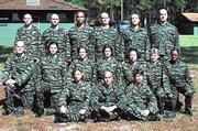 Kasey Brown, middle row, third from right, is a Kansas University
graduate who is a "recruit" on Fox's "Boot Camp."