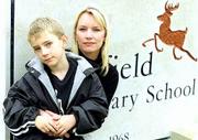 Deerfield School parents are upset about the possibility of
overcrowded second-grade classrooms for the 2001-02 academic year
because of budget considerations. Kate Zylstra is concerned that
her son, Ian, 6, will be in a classroom with 26 other second-grade
students next year.