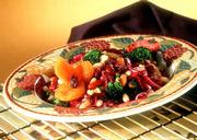 Honey-Orange Bean and Vegetable Salad is a nutritious meatless
creation that can serve as a main dish or a side dish. Its juicy
combination of beans, vegetables and fruit makes it ideal for a
light menu.