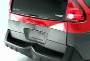 The rear Bumper of a 2001 Pontiac Aztek is shown in a photo made
available by the Insurance Institute for Highway Safety. In a
low-speed crash test, the Aztek sustained $3,424 in damages, the
institute said Tuesday.