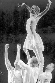 Deanna Doyle performs a ballet by Jerel Hilding during a University
Dance Company concert in the Lied Center. The dancers will present
a number of concerts this academic year.