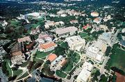 From sports to spending, the past year at Kansas University was a
mixed bag. Tight state budgets continued to put a pinch on campus
budgets, yet KU was able to land a high-scoring freshman class and
continue cutting-edge research in a number of fields. This is an
aerial view of campus looking northeast.