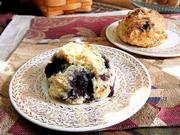Karen Wagner's fresh-baked flavors include blueberry-bursting
scones. Her baked goods are sold in Lawrence at La Prima Tazza,
Henry's, Classic Gourmet and Z's Divine Espresso.