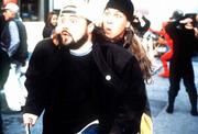 Jason Mewes, left, and Kevin Smith, center, encounter Ben Affleck
during a trip to Hollywood in the star-packed comedy "Jay and
Silent Bob Strike Back."