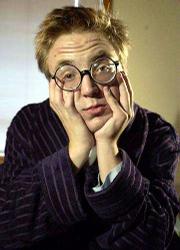 For Matt Hislope, a Kansas University senior majoring in theater,
there is nothing more frightening than performing an 88-minute
one-man play. But he is doing just that with Wallace Shawn&squot;s "The
Fever," which he is performing in intimate home settings for small
groups.