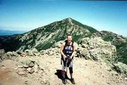 The White Mountains in New Hampshire provided Leslie Scally's
favorite scenery along the Appalachian Trail. Up above tree lines
on the Lafayette Mountain ridge, Scally relied heavily on her
trekking poles and often resorted to hand-over-hand rock climbing
in the August heat.