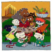 Aunt T., center, tells stories of the Charmichael family and the
traditions of Kwanzaa to, clockwise from center right, her niece,
Susie, and her friends, Chuckie, Phil, Lil, Kimmi and Tommy, in
this scene from the Nickelodeon animated series "Rugrats." The
episode debuts Tuesday evening.