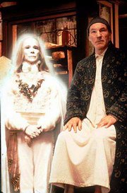 Joel Grey is the Ghost of Christmas Past and Patrick Stewart is
Ebenezer Scrooge in a recent TV version of Charles Dickens&squot; "A
Christmas Carol." Dickens&squot; lesson on the consequences of ignoring
those less fortunate is as relevant today as it was when the story
was published in 1843.