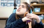 Alicia, 19, is one of six school-age students at the Kansas
Neurological Institute in Topeka. Alicia, whose last name is kept
confidential by KNI, has been in the state-hospital system since
she was 3 years old.