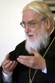 The Rev. Kallistos Ware, an internationally recognized leader in
the environmental movement, speaks on "God and the Earth: Ancient
Christian Thought and Environment" at the Ecumenical Christian
Ministry Building. Ware, a Spalding Lecturer in Eastern Orthodox
studies at Oxford University, also spoke Monday evening at Kansas
University.