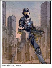 This artist's illustration released by the Massachusetts Institute
of Technology depicts the possible future look of a U.S. armed
forces battle uniform.