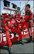 A television interview with Ray Evernham inspired Brady Turner,
left, to drive eight hours to meet Evernham at his North Carolina
garage.