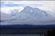 Mount Denali, North America's tallest mountain, is generally
shrouded in mist. On clear days the view is magnificent.