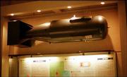 Above is a replica of "Little Boy," the atomic bomb that was
dropped on Hiroshima on Aug. 6, 1945. Rated at 15 kilotons, it's
considered small by today's megaton standards. It's hanging in the
Hiroshima Peace Memorial Museum in Japan.