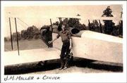 This is an undated photo of John Miller with a Canuck airplane.
Miller, now 96, still flies, though the Canuck and airplanes he
flew for Eastern Airlines now hang in museums.