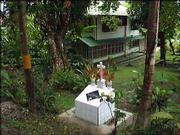 O'Dette and Marciel Porras, who were Costa Rican host parents to
Kansas University student Shannon Martin before her slaying a year
ago, erected this monument to Martin near their home in Golfito.