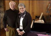 Dave and Gunda Hiebert, winners of a Phoenix Award for Arts
Volunteer, invite KU music students to perform recitals in their
home.