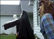 Life-size, creepy creatures haunt the front yard of 305 Stetson
Drive. The Osburn family creates and dresses witches, ghosts and
monsters around their house every year to celebrate Halloween.