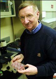 Ron Borchardt, a Kansas University pharmacy professor, helped
develop models that simulate the lining of the stomach to test
absorption of drugs. Borchardt will receive two lifetime
achievement awards next year from national science organizations.
Both awards are named for former KU faculty, Takeru Higuchi and Ed
Smissman, who were mentors to Borchardt.