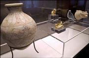 Artifacts are displayed in the Basel, Switzerland Antiquities
Museum. The show "7,000 years of Persian Art" comprises chiefly
loans from the Iranian National Museum in Tehran.