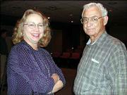 Vickie Randel and Bob Georgeson reflect on Gene Meyer&squot;s
presentation of "A Better Life, A Better Way" for health care in
Lawrence. Meyer, CEO of Lawrence Memorial Hospital, gave the
presentation May 7 at a community reception.