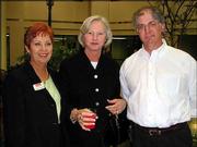 Shirley Martin Smith, left, Jean Milstead and Scott Robinson enjoy
refreshments before the Lawrence Memorial Hospital Report to the
Community Reception. The event was May 7 at the hospital.